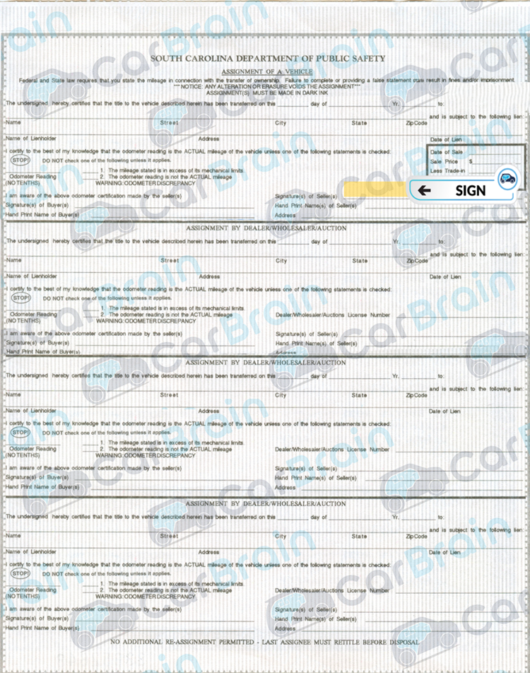 How Do You Transfer A Car Title In Sc Car Retro